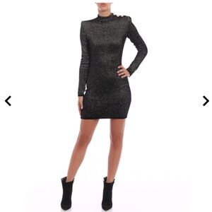 BALMAIN Velvet and lurex dress